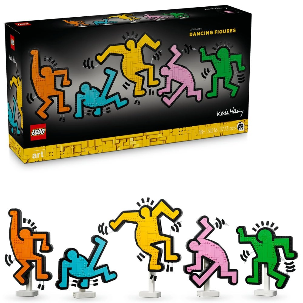 LEGO Keith Haring Dancing Figures (31216) - Living Room Decor Building Set for Adults