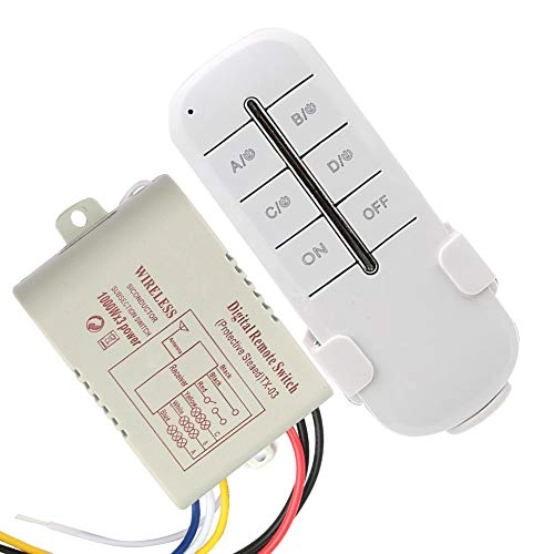 Wireless Remote Control Switch - 1/2/3/4 Way 1000W