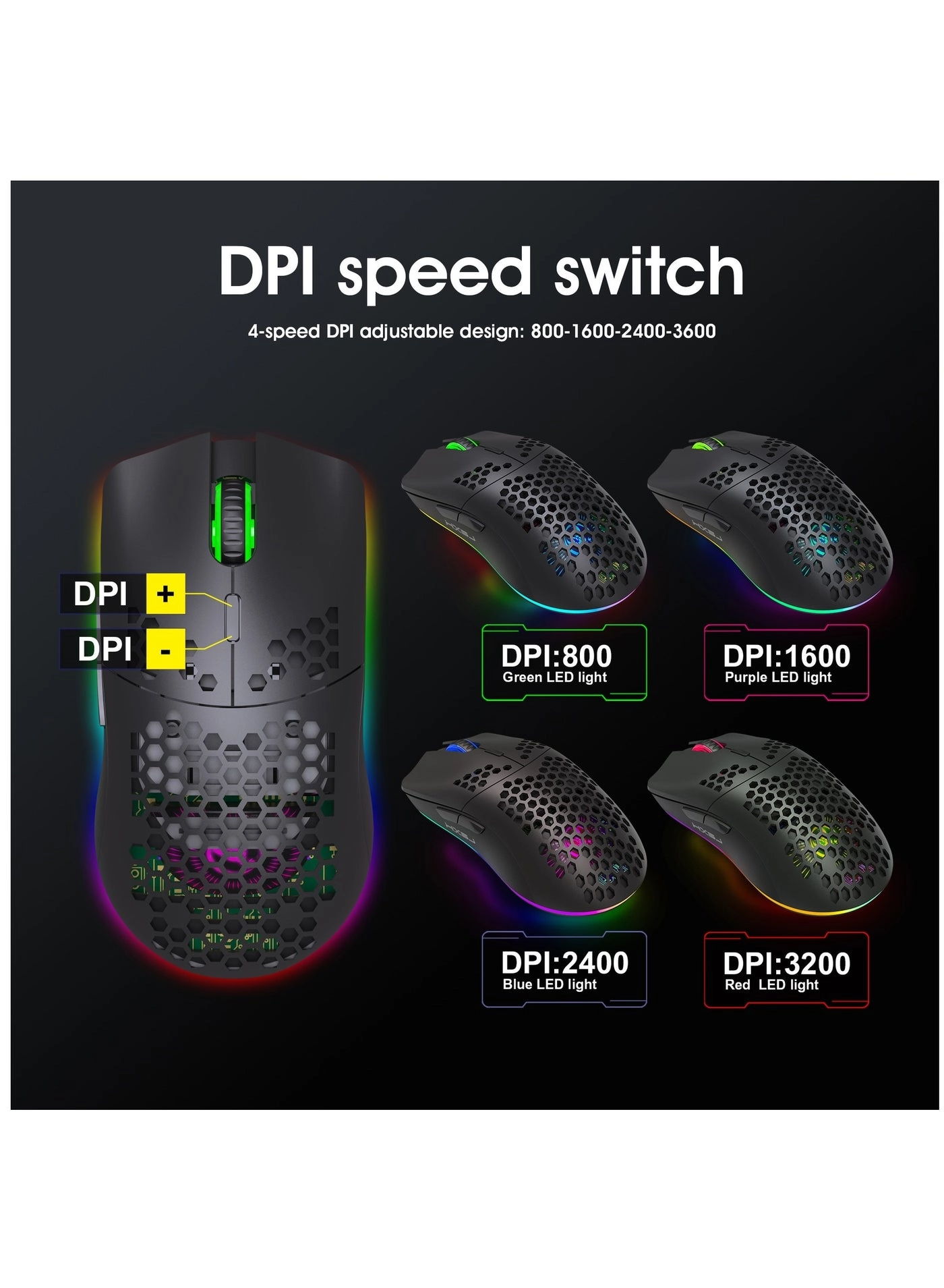 FREEDOM-WOLF X8 Gaming Mechanical Mouse - Wireless