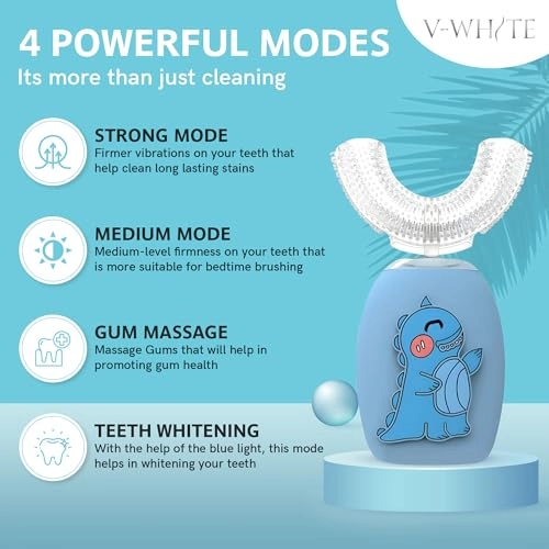 U-Shaped Electric Toothbrush - Kids 360 Ultrasonic Cleaning Wireless Charging