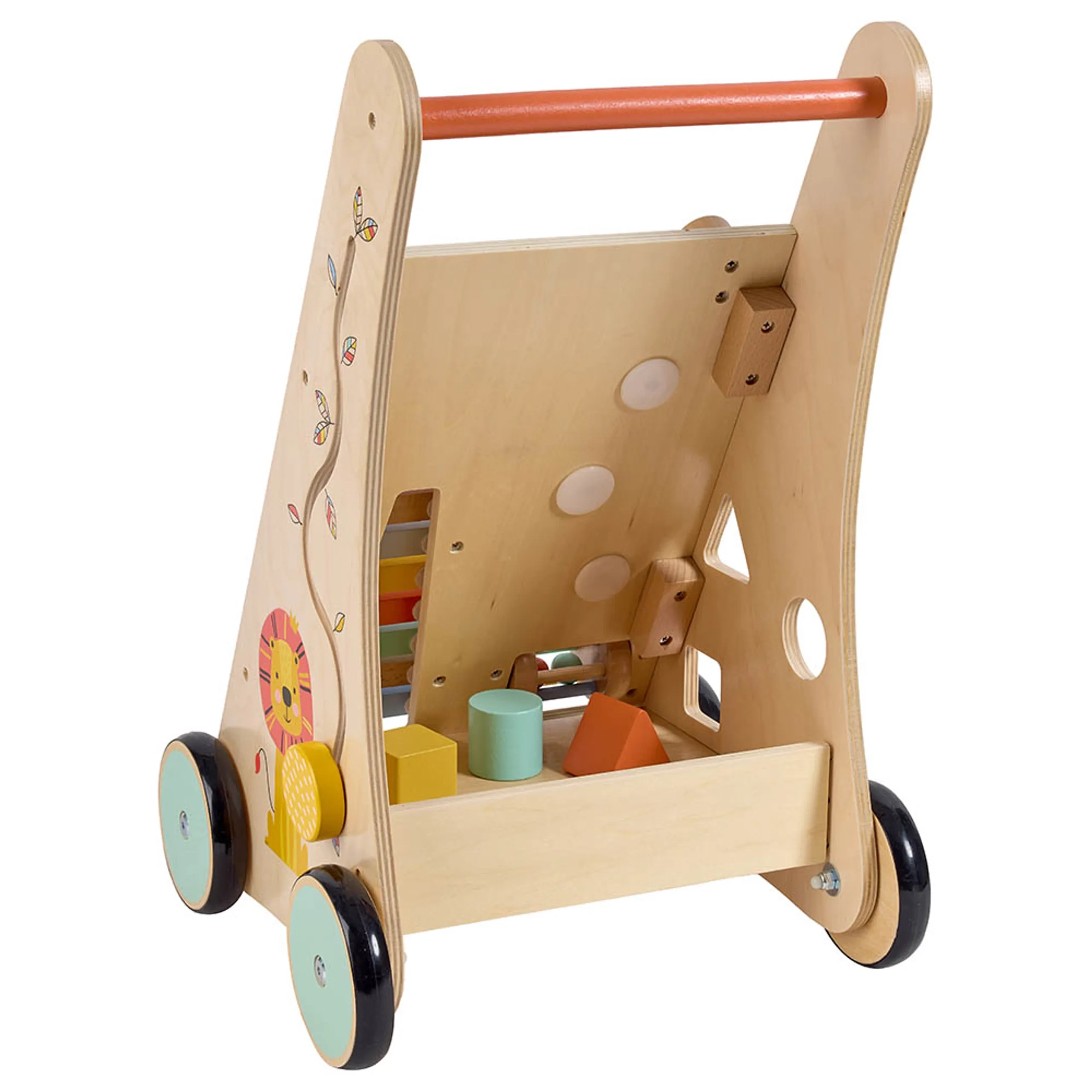 Safari Wooden Baby Activity Walker - 6 activities xylophone