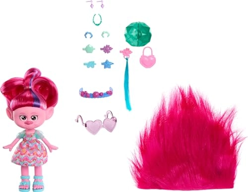 Trolls Band Together Hairsational Reveals Fashion Doll - 10+ Accessories Transforming Hair Piece