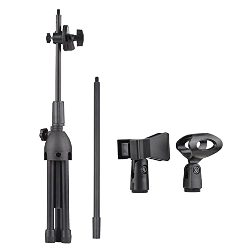 TrMicrophone Stand - Dual Purpose 2 Mic Clips Adjustable