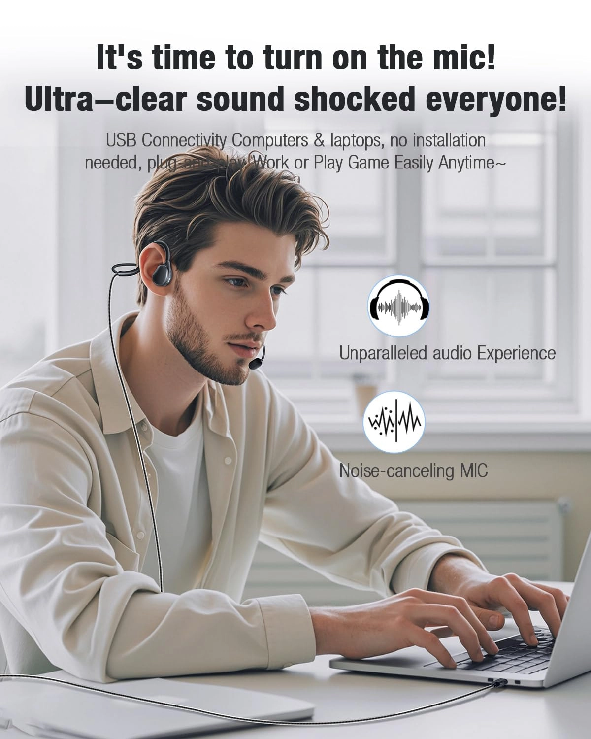 H08USB Wired Headphone