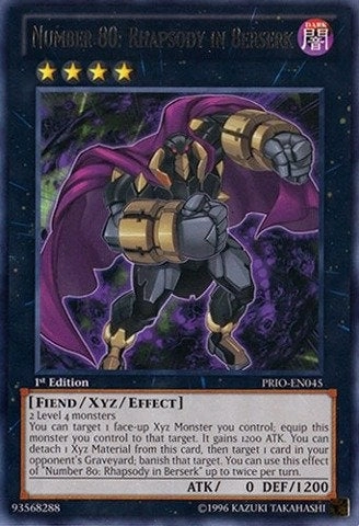 Yu-Gi-Oh! Number 80 Rhapsody in Berserk (PRIO-EN045) - Primal Origin 1st Edition Rare