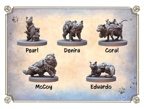 Animal Adventures: Secrets of Gullet Cove - Cats - 5E Compatible Set of 5