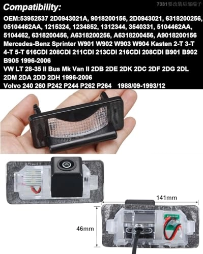 Backup Camera - universal RCA connector 1280*720 pixels