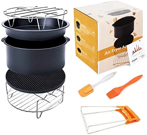 Cake Barrel + Pizza Pan + Metal Holder + Double Layer Rack + Silicone Mat - Stainless Steel 5-PCS