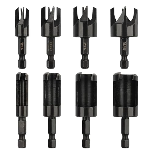 Serplex Drill Bit Set - high-carbon steel 8Pcs 1/4"", 5/16"", 3/8"", 1/2""