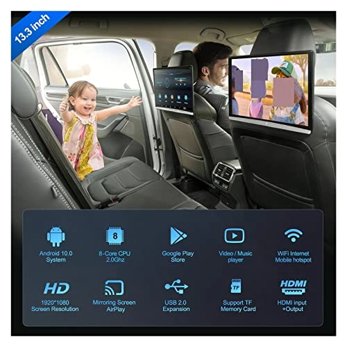 Car Headrest Video Players - 4K 13.3 inch