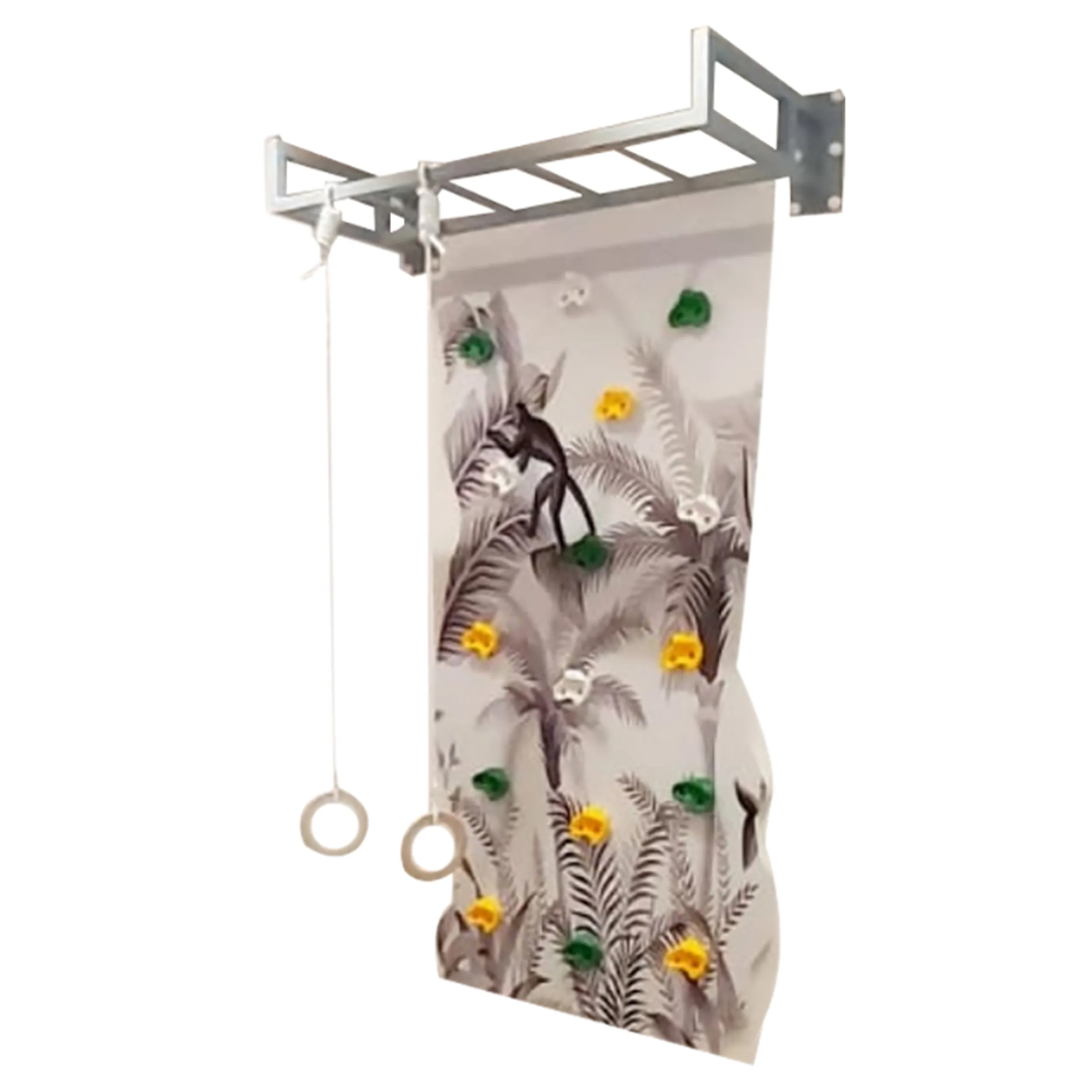 MOONKIDS Jungle Climbing Wall - 120 x 240 cm with monkey bars
