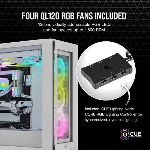 Icue 5000X Cc-9011213-Ww - RGB Tempered Glass Mid-Tower ATX