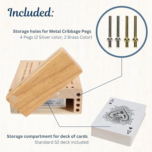 Cribbage Board - Travel Foldable 2 Track Set