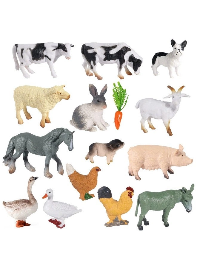 Sienon Farm Animal Figures 15 pcs