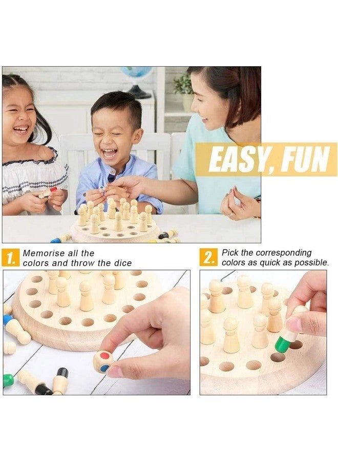 Memory Chess - Wooden Color Matching