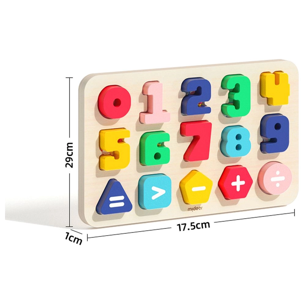 Wooden Number Board - 18 Months