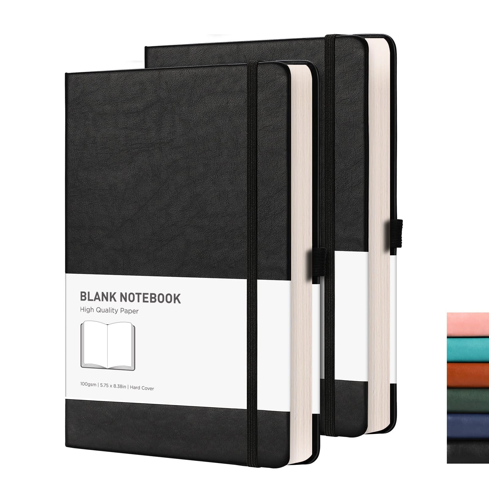 Blank Notebook A5 Hardcover - Blank 96 Sheets