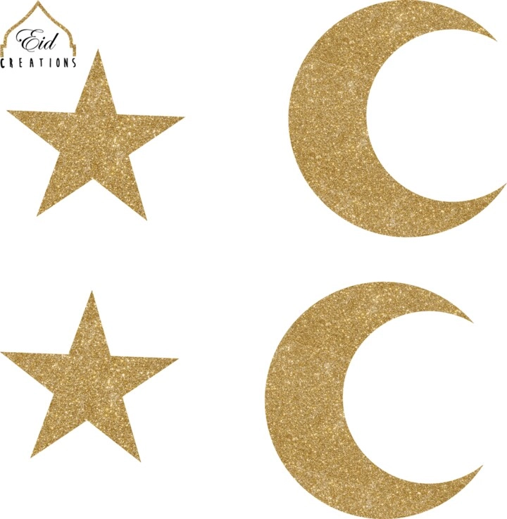 Eid Creations Crescent Medallion - 4pc
