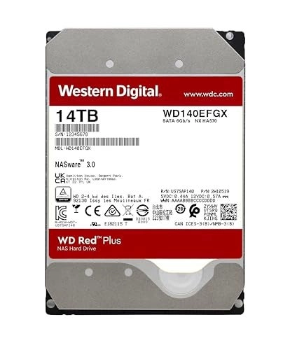 WD Red Plus 3.5" 7200rpm 512MB SATA 6Gb/s (WD140EFGX) - 14TB