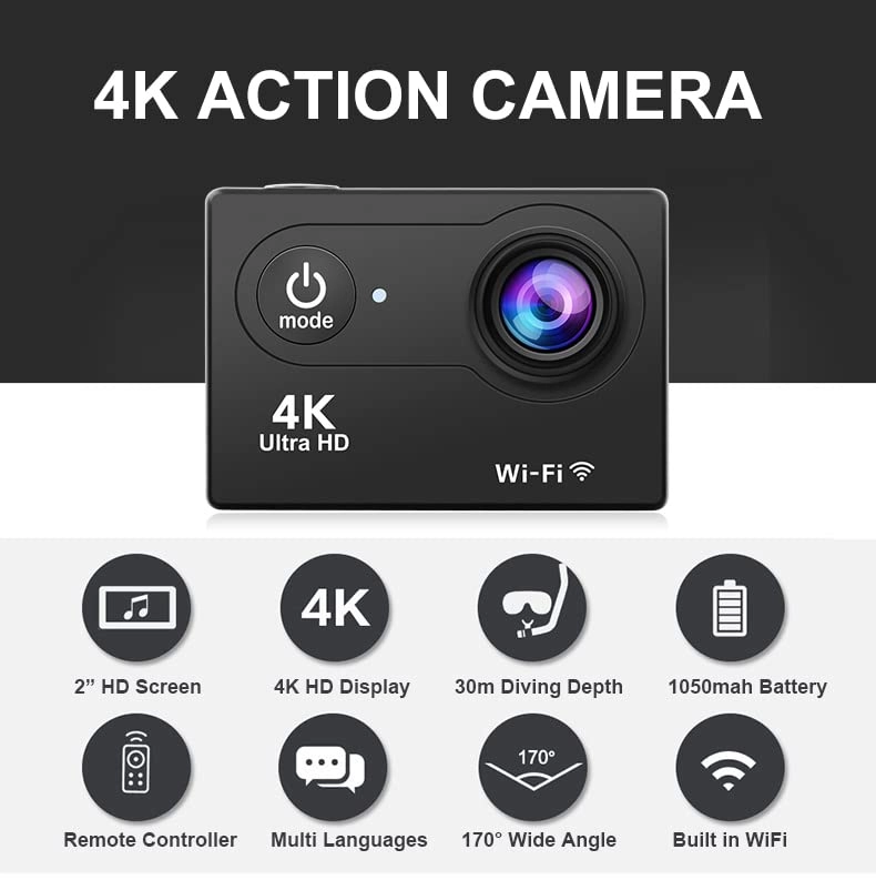 4K Action Camera - 4K 60FPS