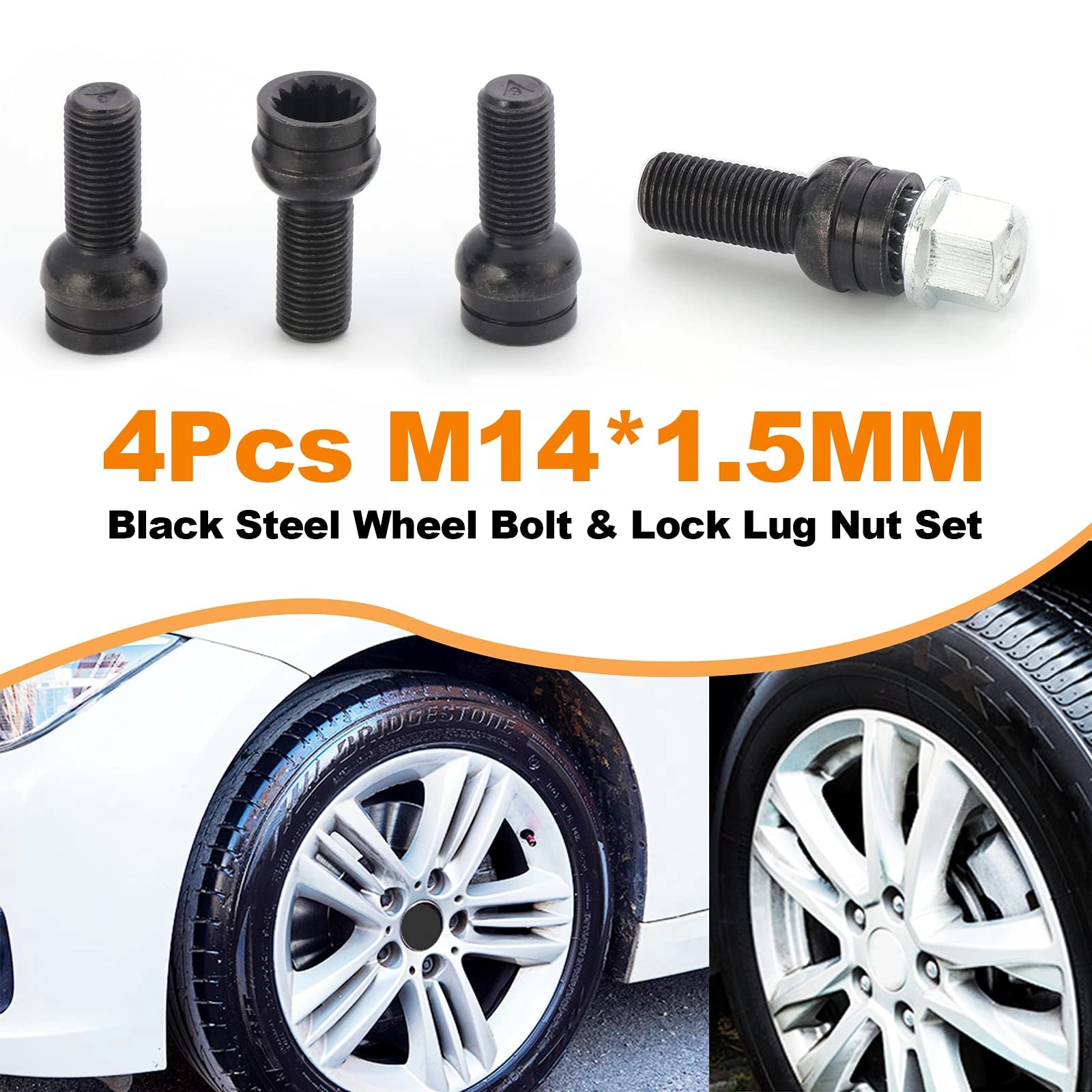 Locking Wheel Nut Set - 47mm 14mm