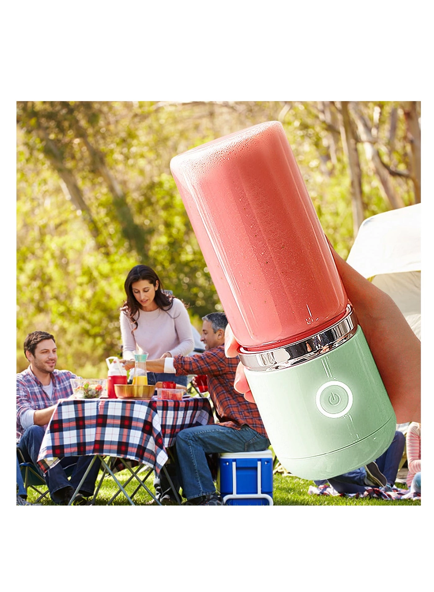 Portable Juice Blender - High Borosilicate Glass 4-Leaf Knife