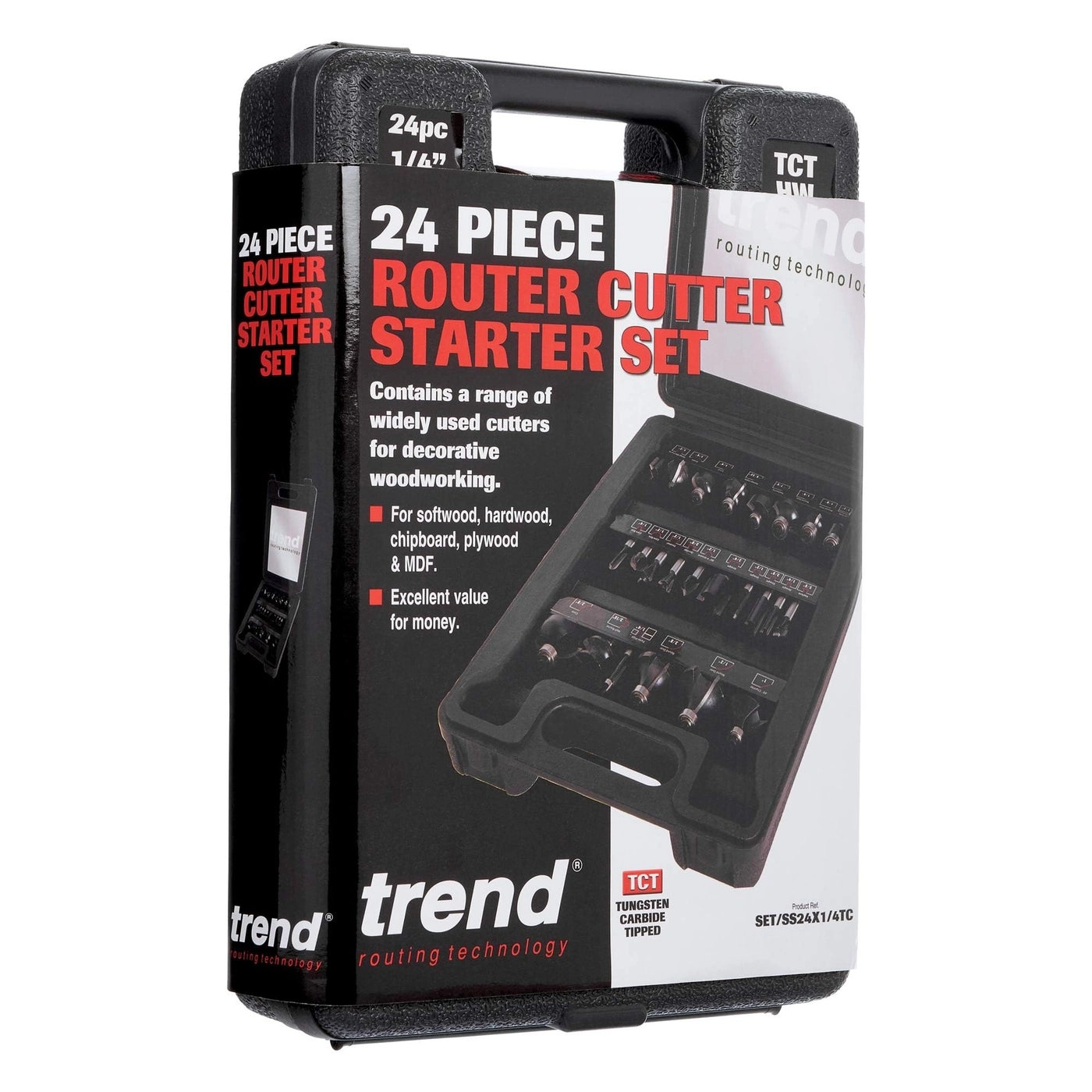 Trend Router Bit Starter Set - 14 Inch 24 Piece