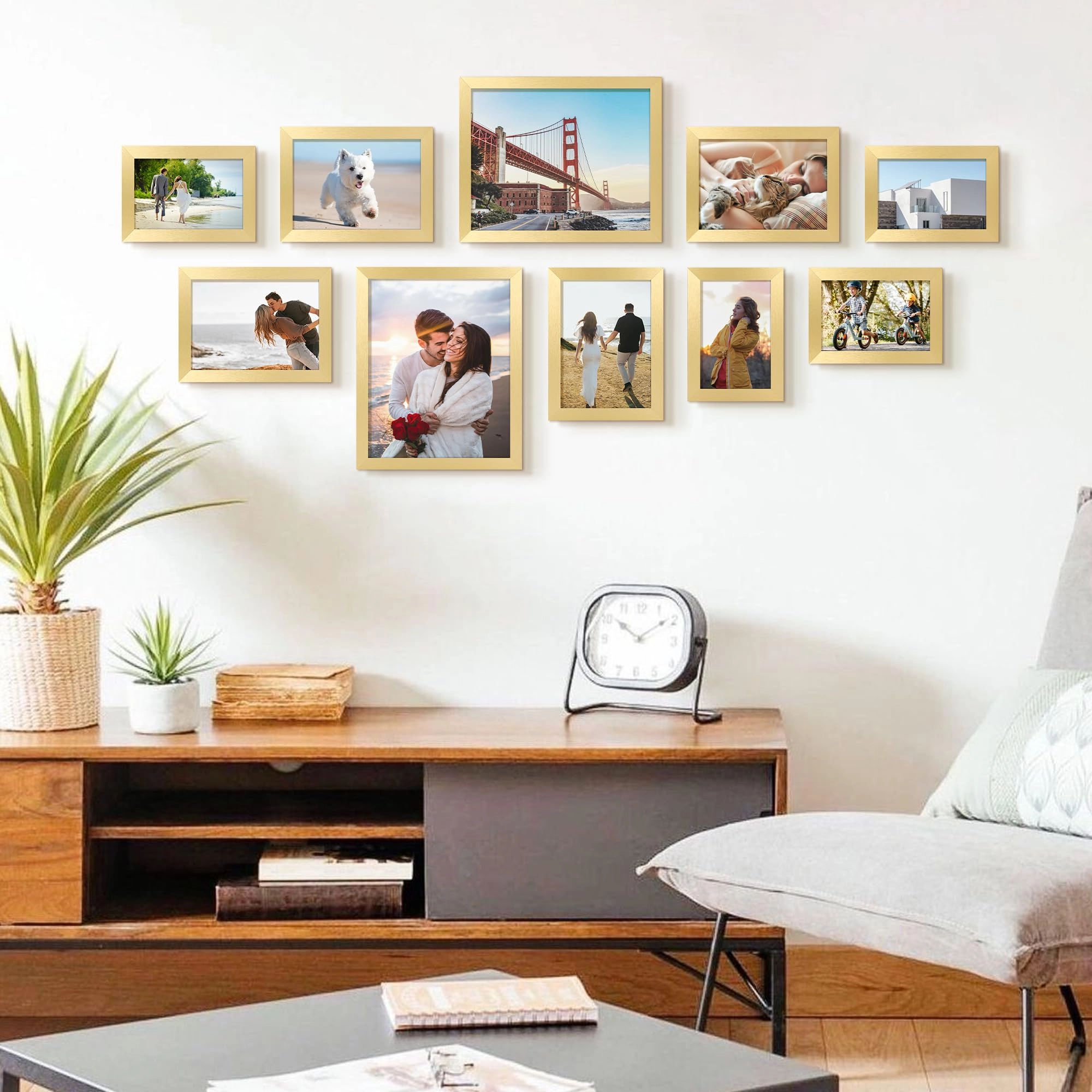 10 Pack Picture Frames - 8x10, 5x7, 4x6