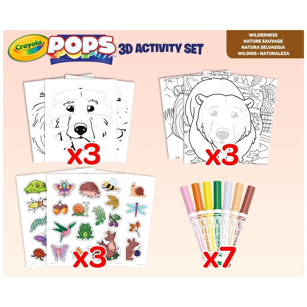 Pops 3D Dinos - 7 washable markers