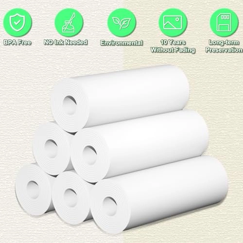 Instant Print Camera Paper - 6 Rolls 57 x 30 mm