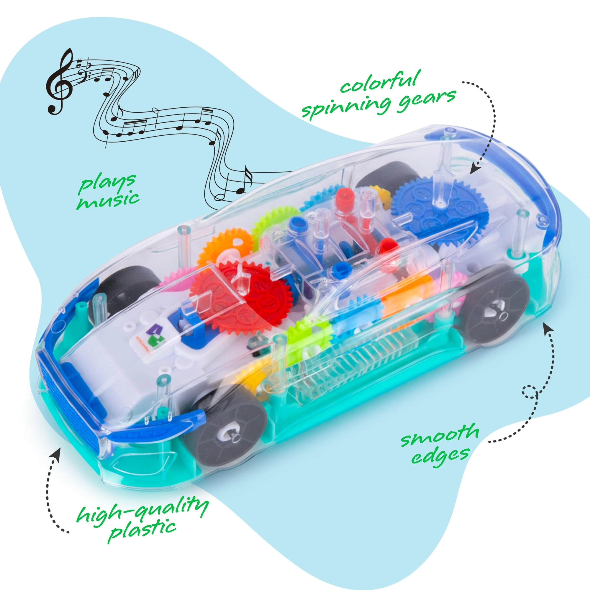 Light Up Transparent Sensory Car - 1PC