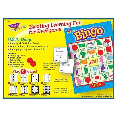 U.S.A. Bingo Game - Ages 8+ 36 piece(s)
