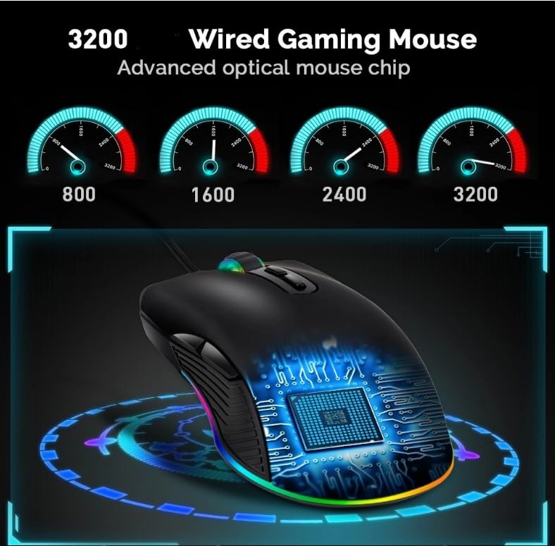 Wired Gaming Mouse - usb-C cable