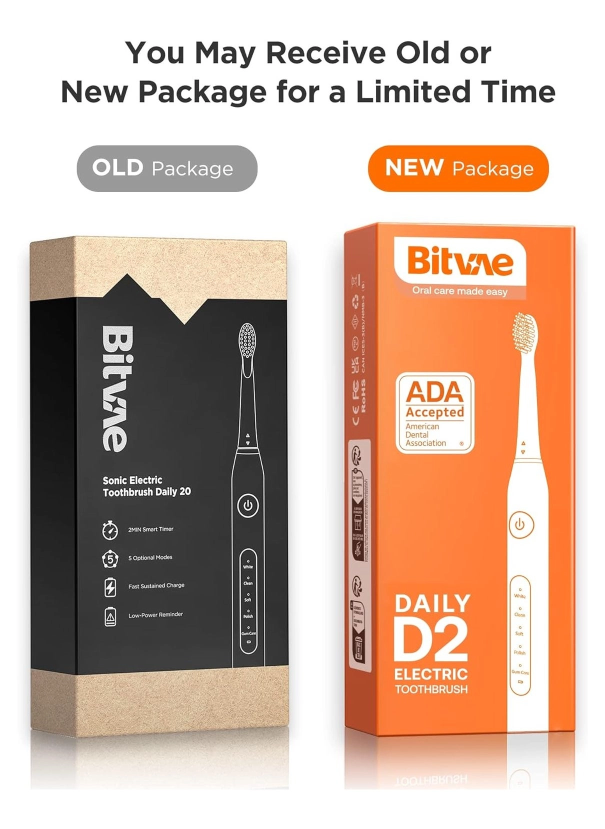 D2 - 40000 movements per minute 8 Replacement Heads 5 Modes