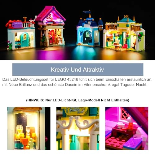 LED Light Set - Compatible with 43246 Princess Market Adventure 5V