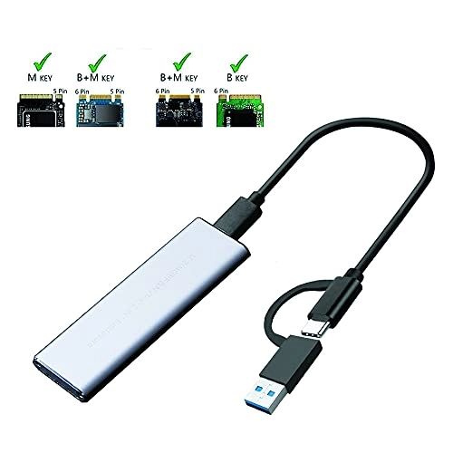 USB 3.1 Type-C SSD External Box Case Aluminum Alloy M.2 NVME/NGFF Solid State Disk Mobile Enclosure Adapter