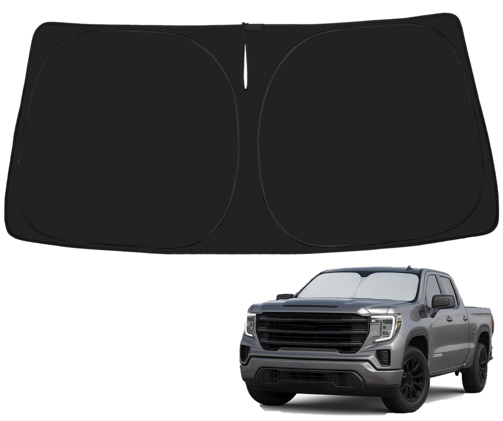 Proadsy Front Windshield Sun Shade - GMC Sierra 2024 2023 2022 2021 2020 2019