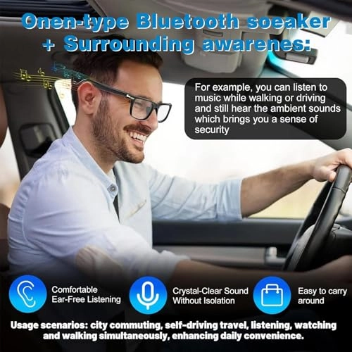 AI Smart Glasses - Bluetooth translation Color-Change Lens Music Playback