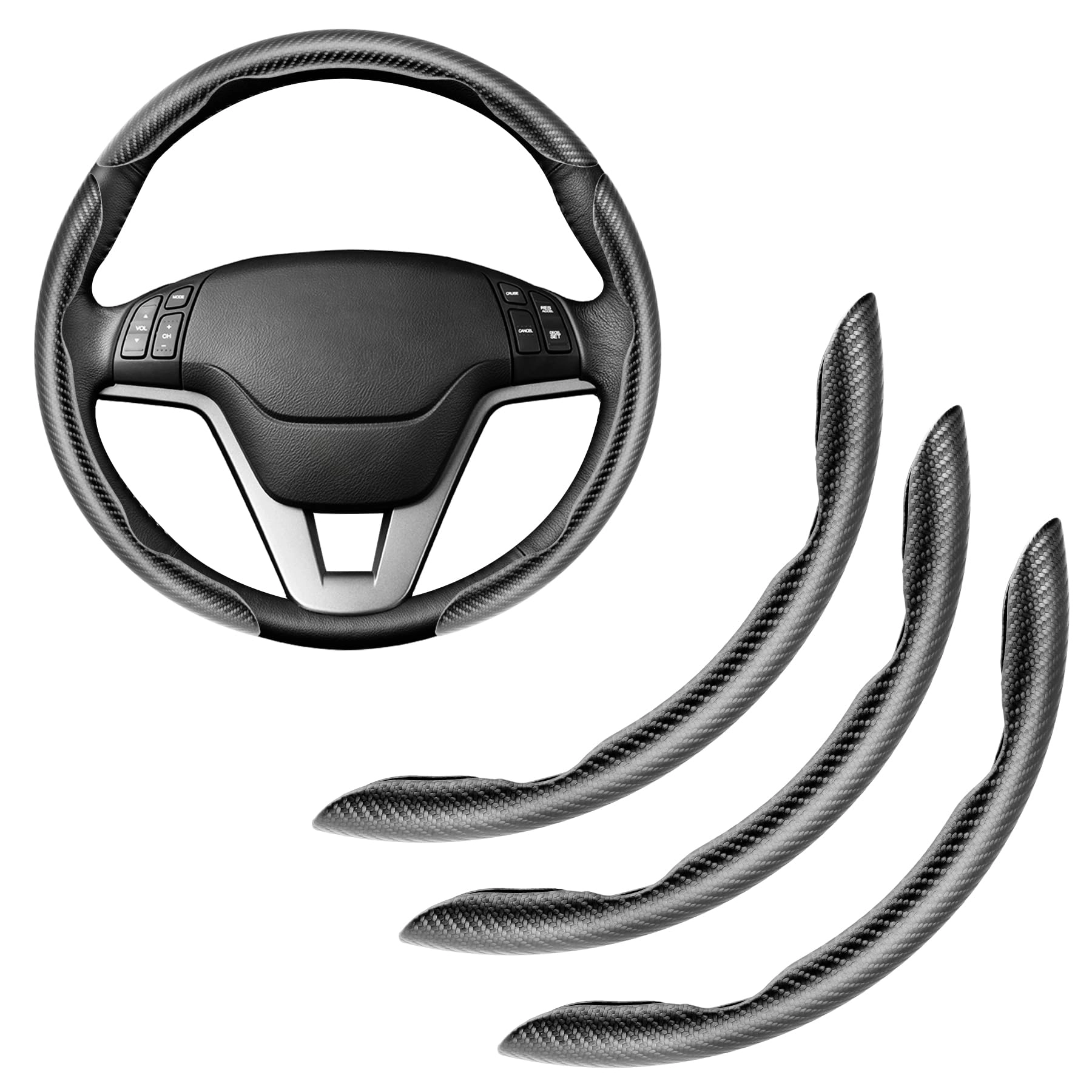 Amiss Carbon Fiber Anti-Skid Steering Wheel Cover
