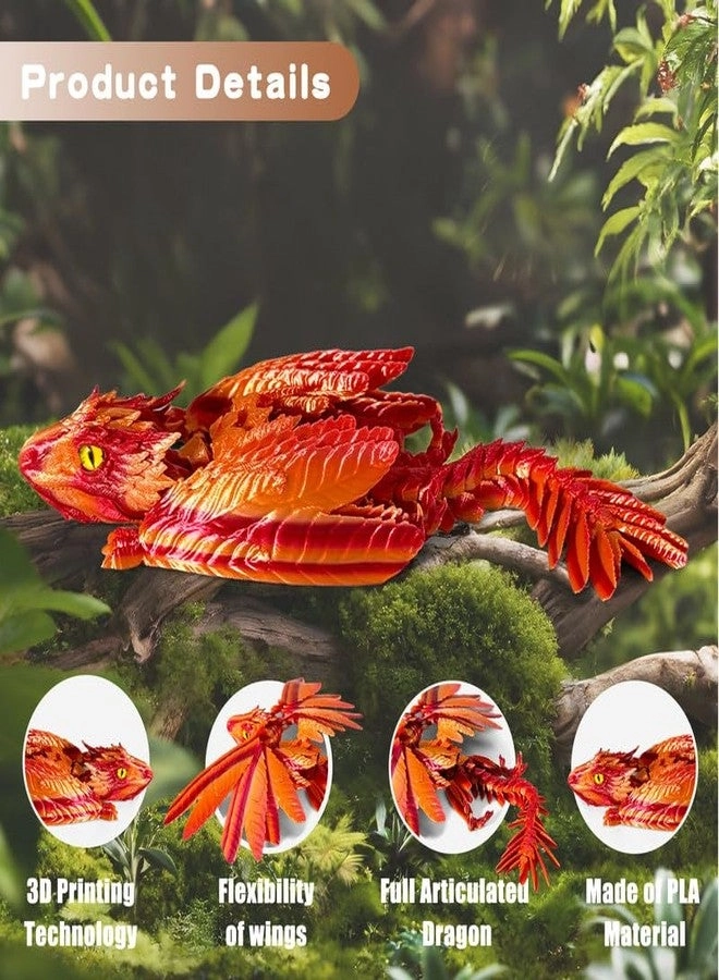 Feathered Wyvern Dragon - 3D Printed Articulated Desktop Pet