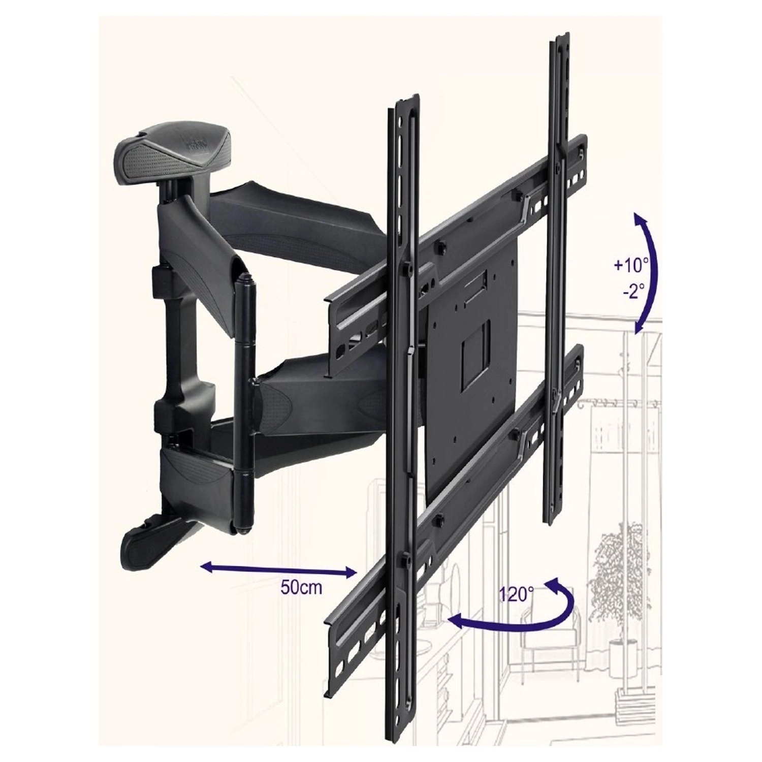 Zenan Extendable TV Wall Bracket - 40kg 40 to 70inch