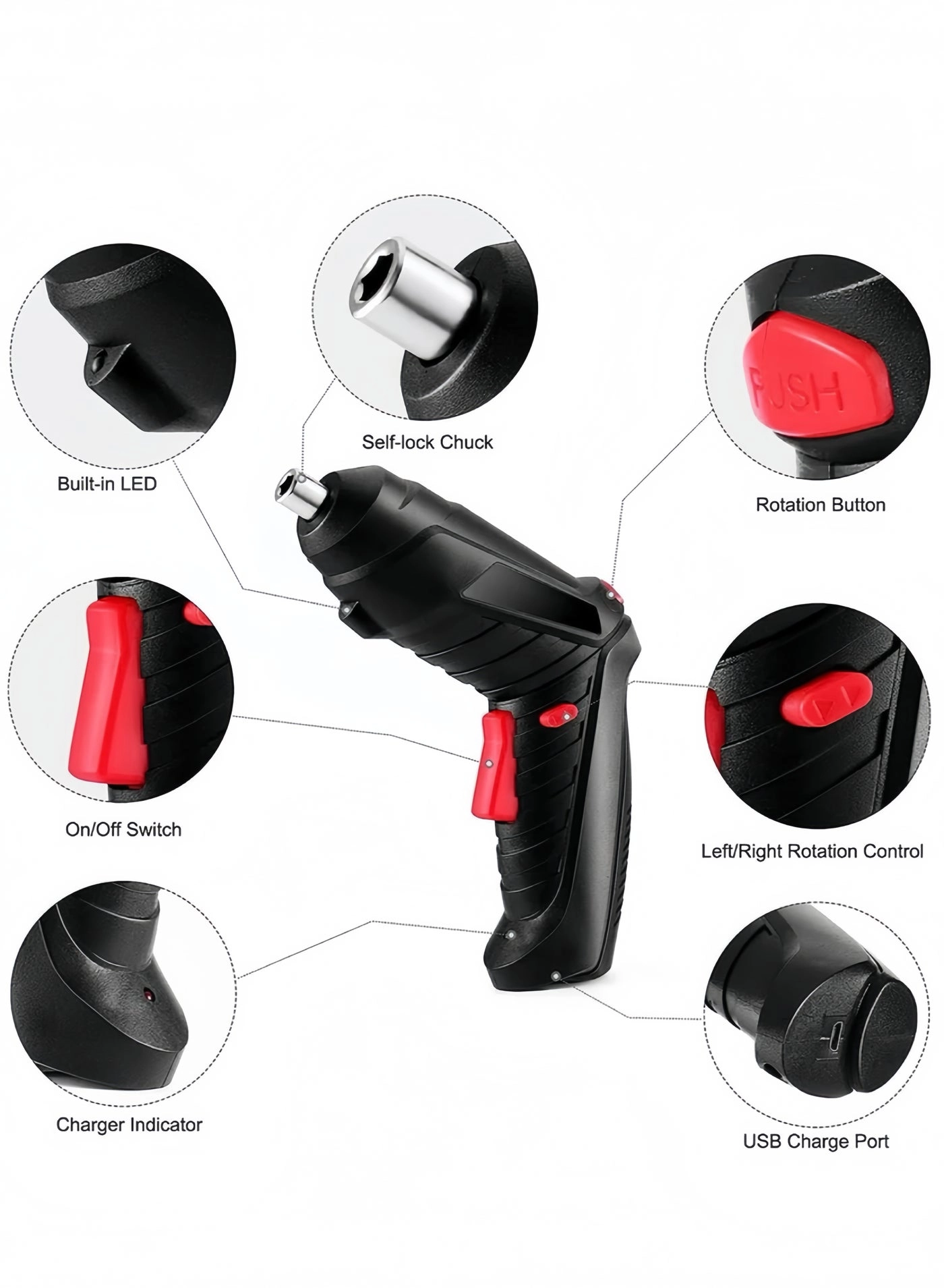 Cordless Drill Set - 47-Piece 3.6V