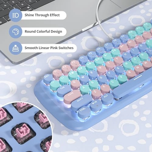 Retro Typewriter Mechanical Keyboard - Wired