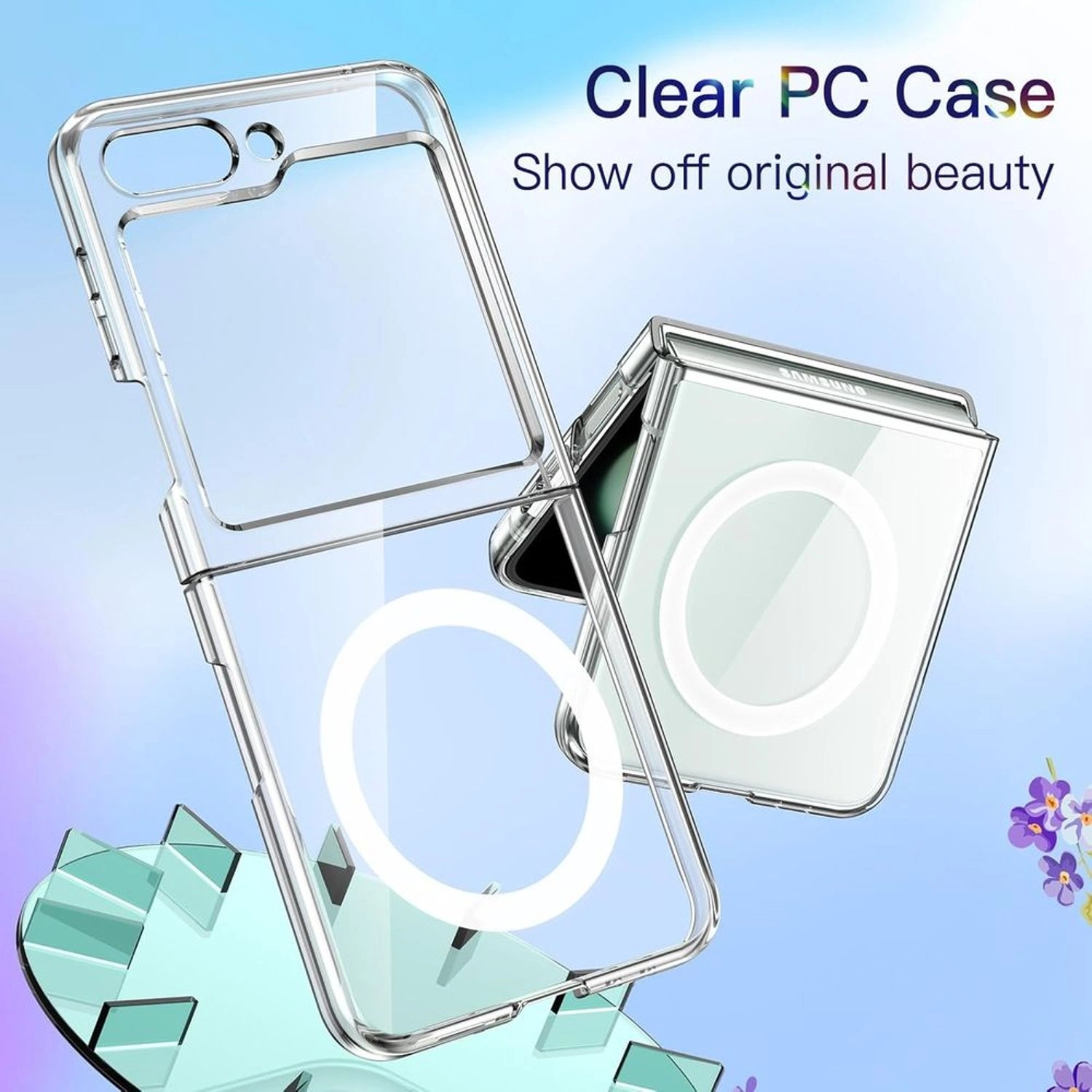 Mag Case Clear Case with MagSafe for Samsung Galaxy Z Flip 6