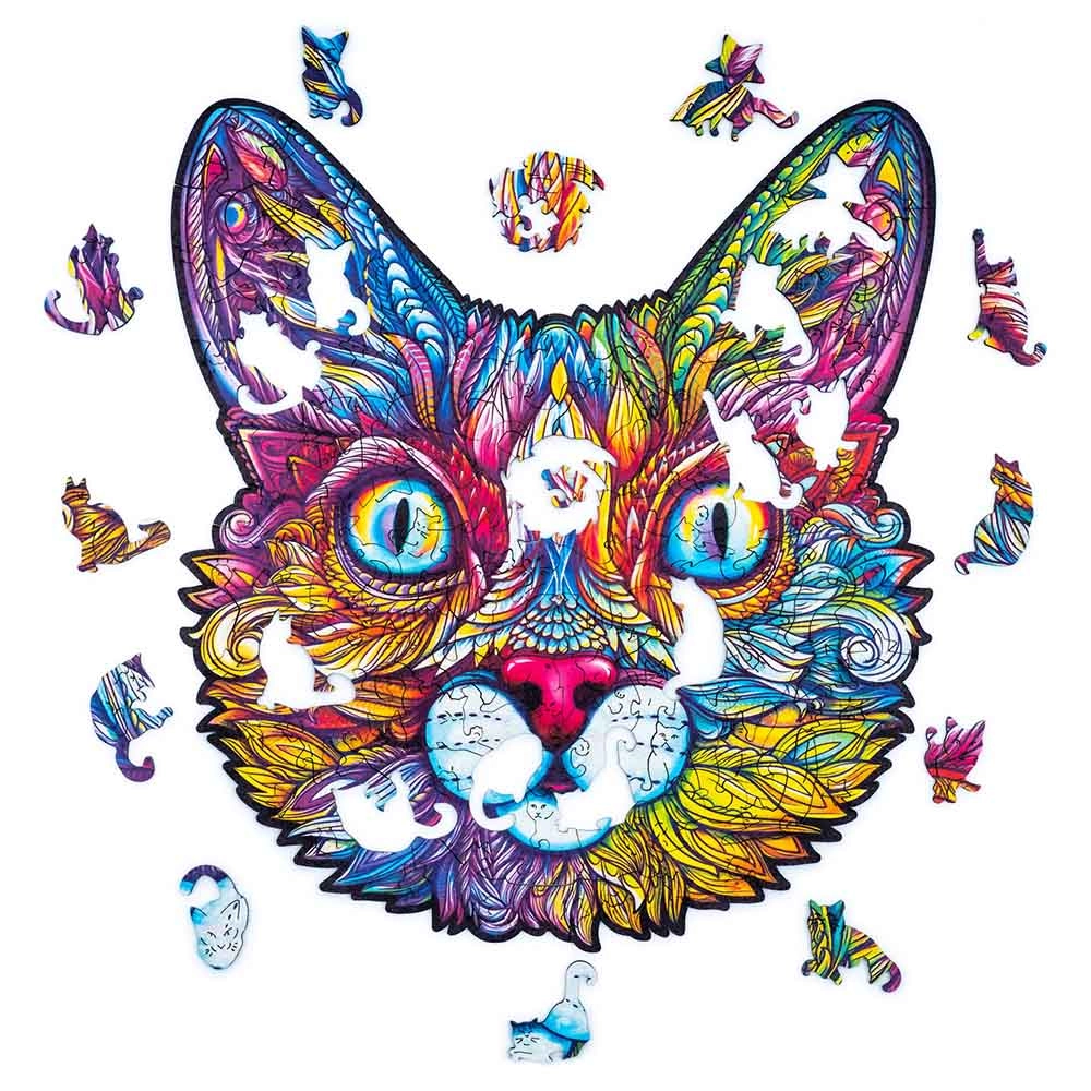Impressive Cat Wooden Puzzle (4107390-CAT_S) - 100 pcs