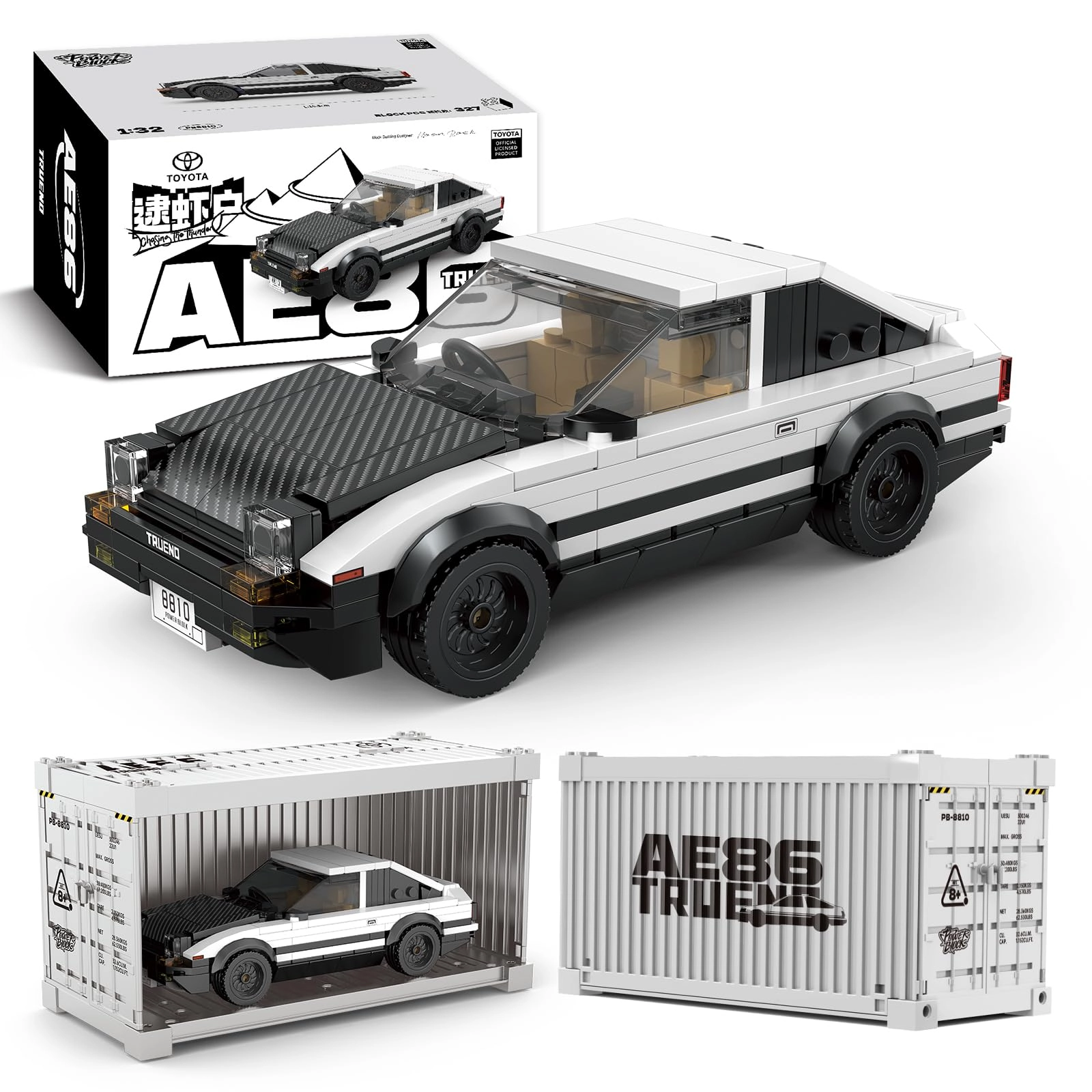 MOCBROPCS AE86 Trueno - 1:32 White/Black