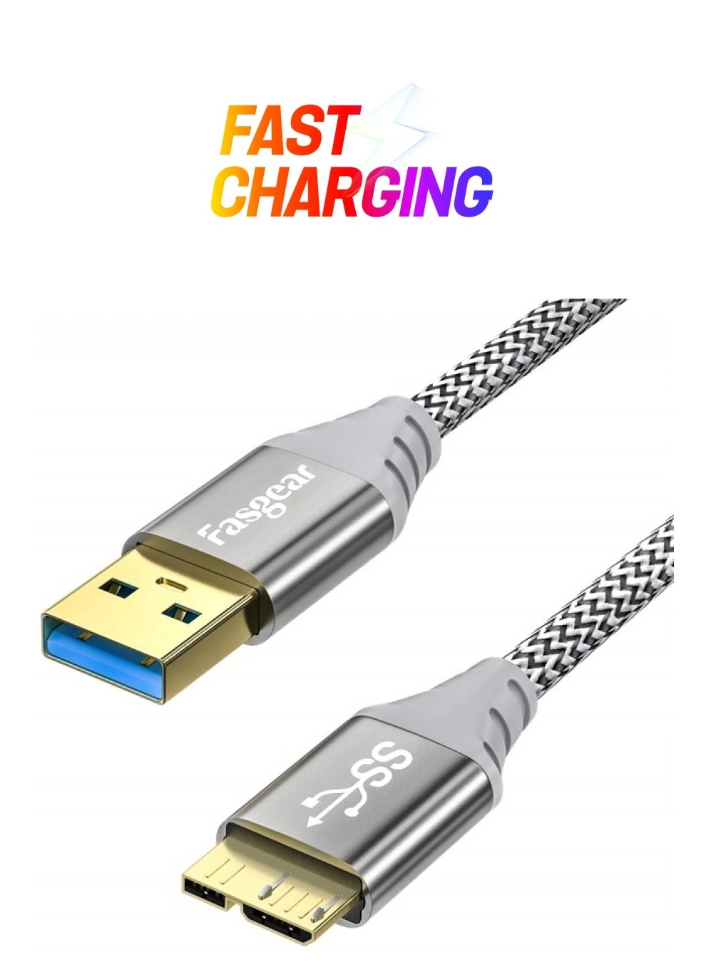 Micro B 3.0 Cable USB A to Micro B 0.4877m