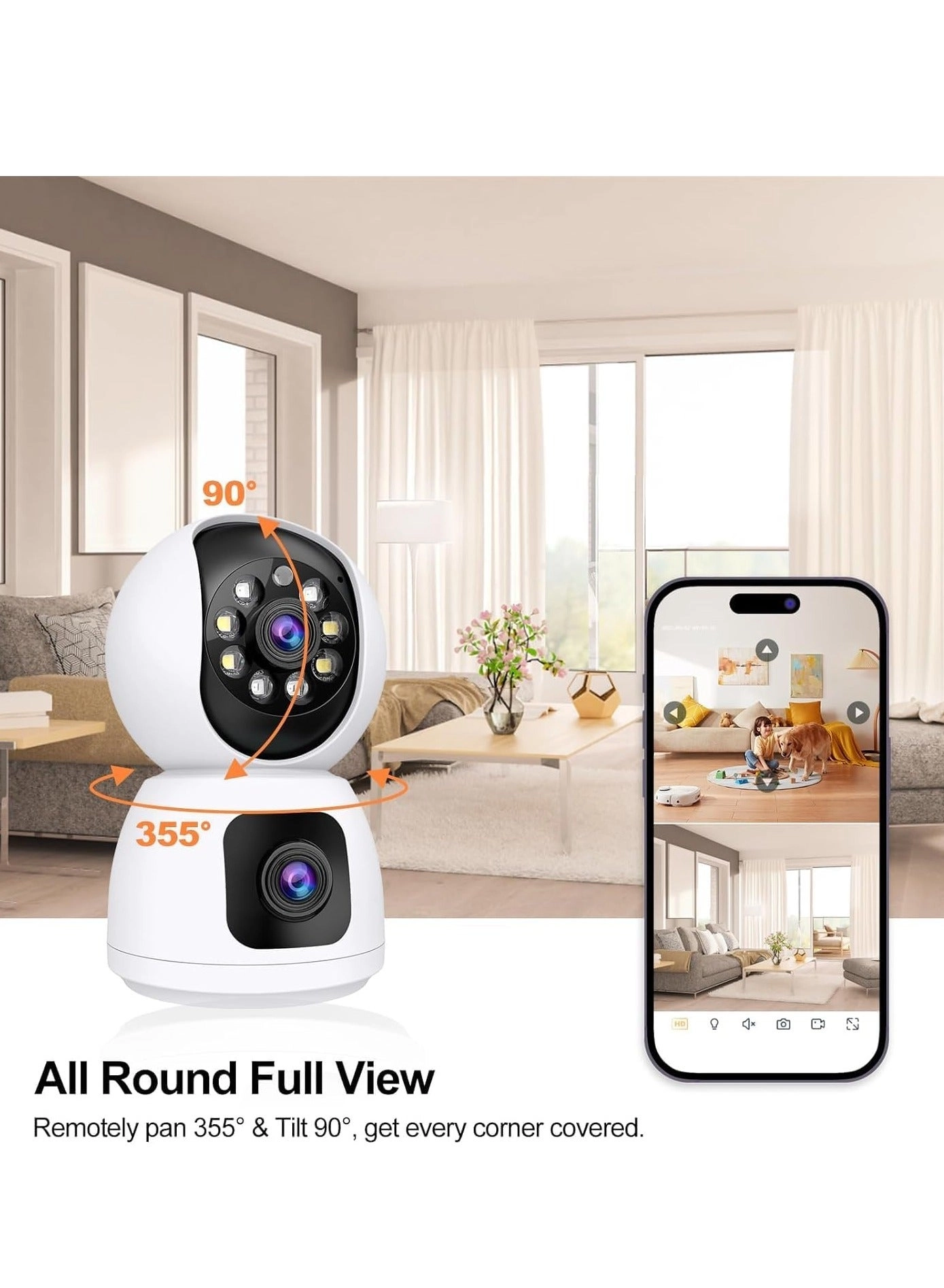 Dual-Lens Indoor Camera 4MP