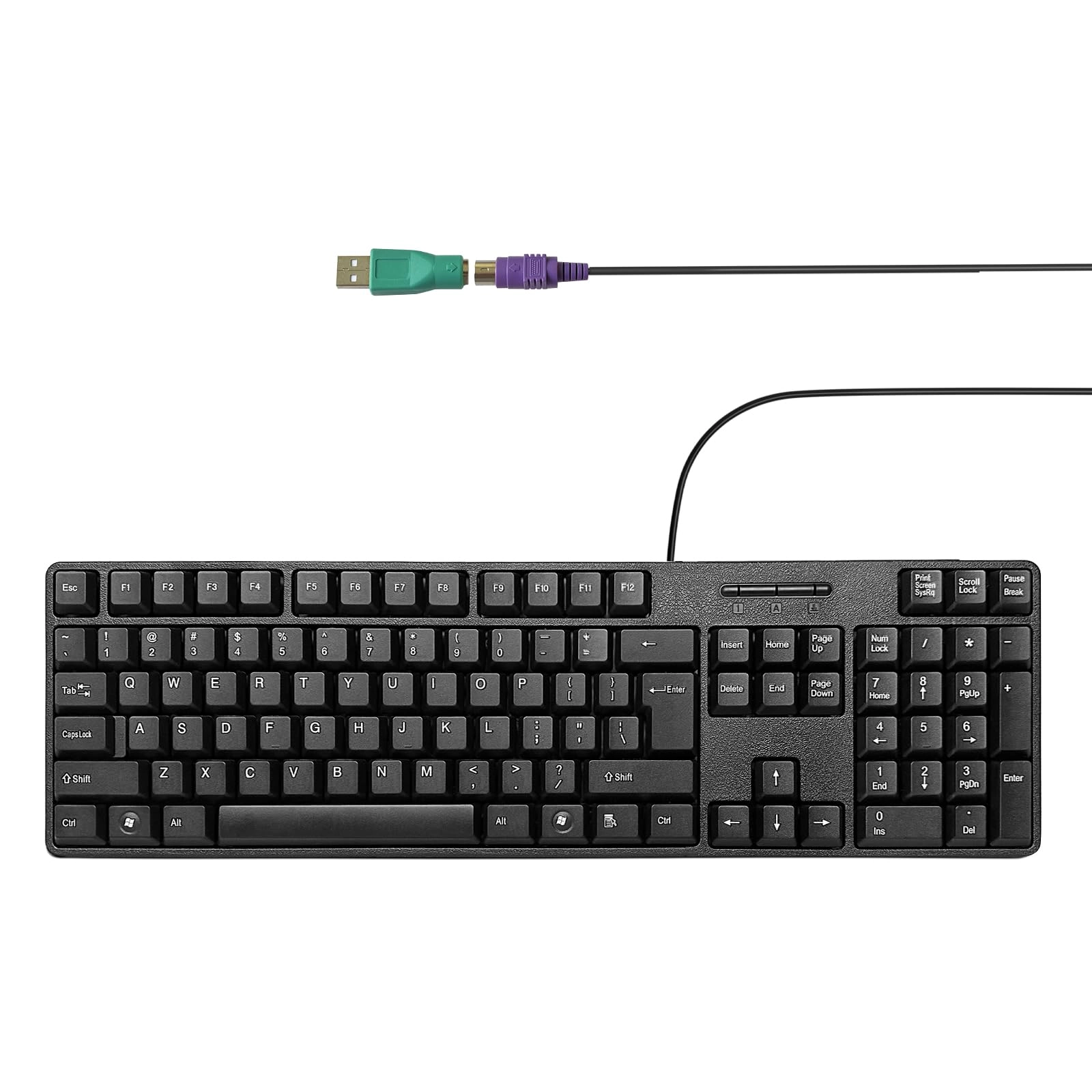 YORUNOHOSHI PS2 104 Keys Computer Keyboard - US Wired