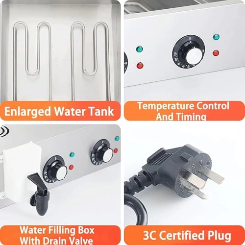 Electric Dim Sum Steamer - 2/4/6 hole 30-110C